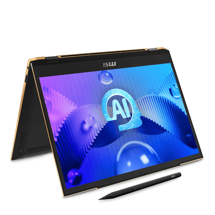 لپ تاپ 13.3 اینچی ام اس آی مدل Summit E13 AI Evo A1MTG-Core Ultra 7 155H-32GB LPDDR5-1TB SSD-Touch به همراه قلم