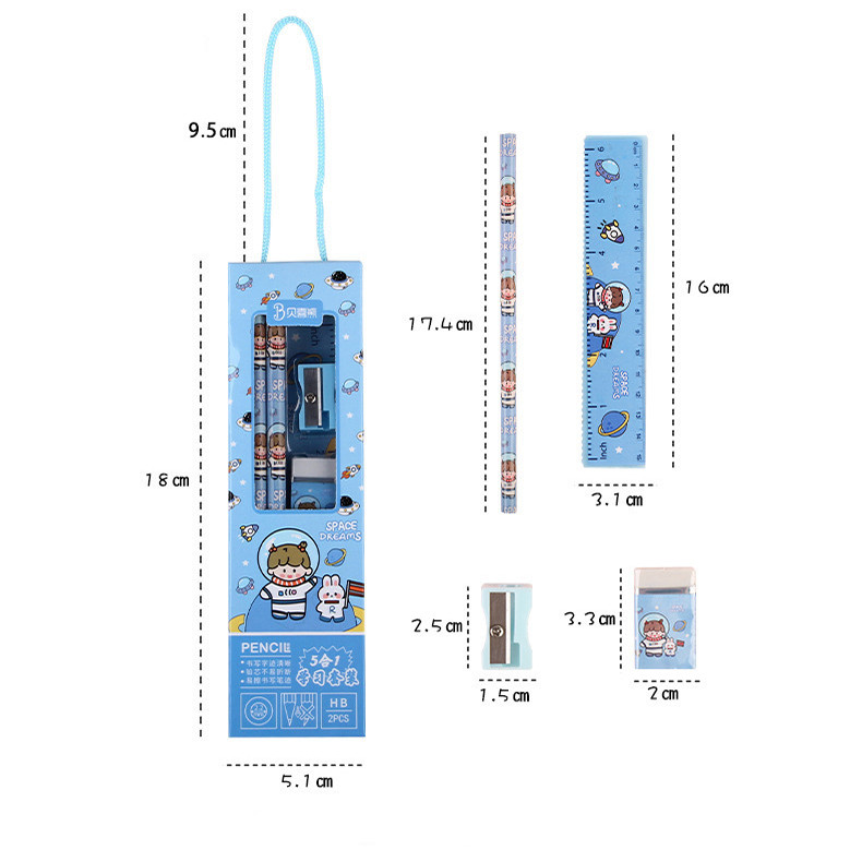 ست لوازم التحریر مدل HTZ-1503 کد Blu5
