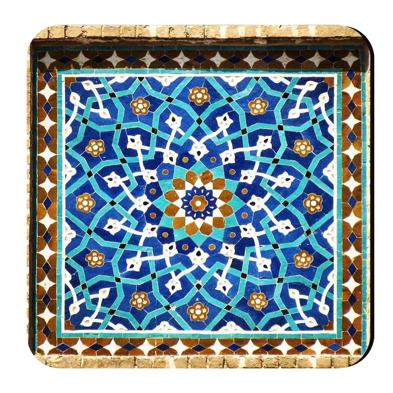 زیرلیوانی طرح نقوش هندسی کد wzl113