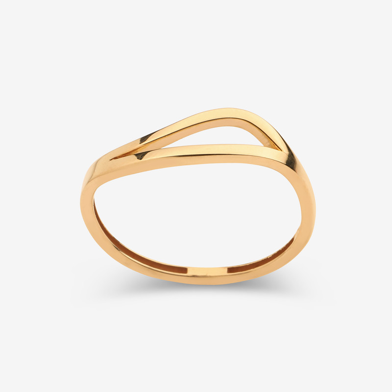 انگشتر طلا 18 عیار زنانه گلدم مدل R347004 سایز 56