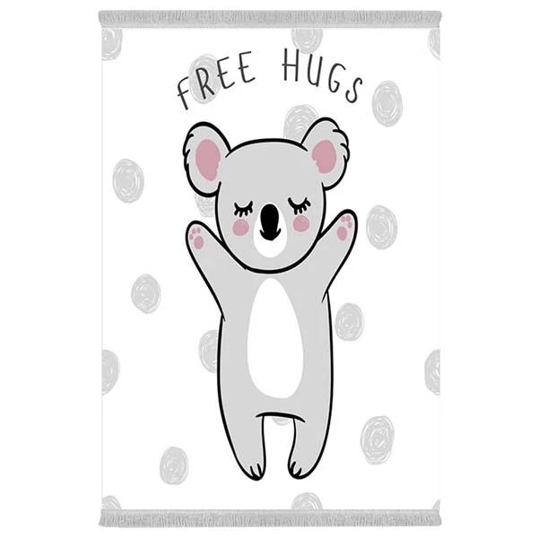 فرش پارچه‌ای دفه مدل فرشینه هازان مخمل طرح فانتزی کد 3264