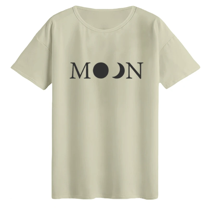 تی‌شرت لانگ آستین کوتاه زنانه مدل ماه نوشته