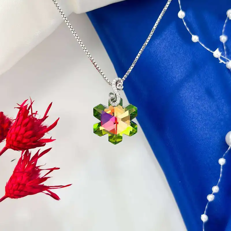 گردنبند نقره زنانه مدل برف BS 17