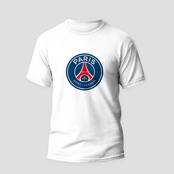 تی شرت آستین کوتاه مردانه مدل لوگو پاریسن ژرمن کد v009