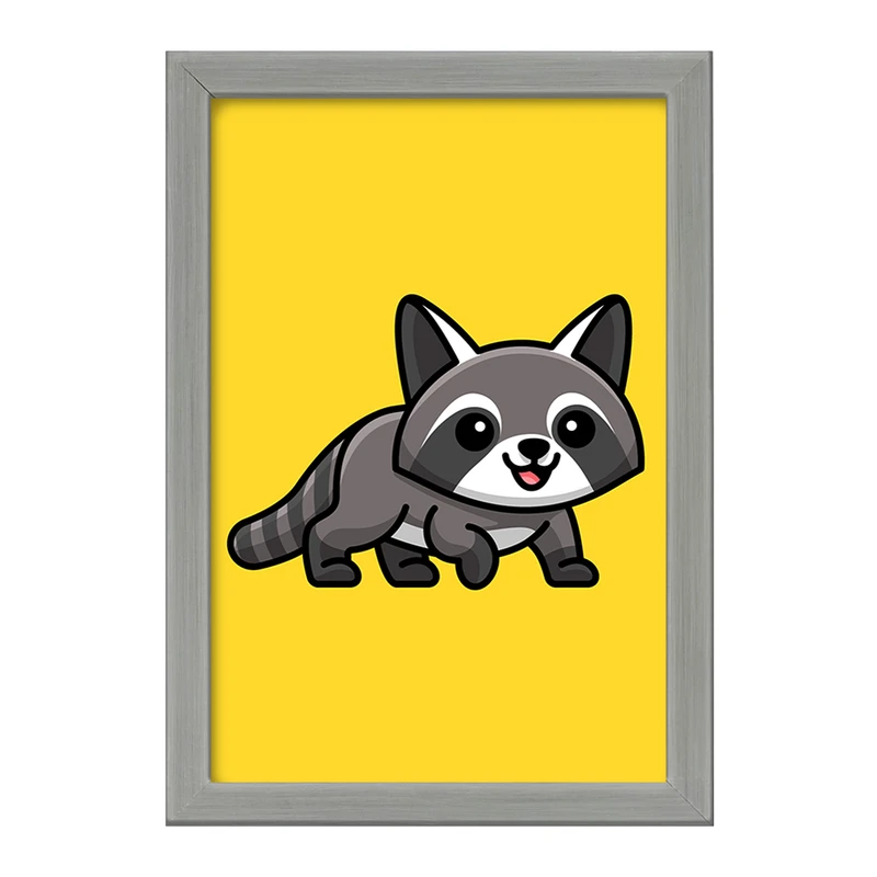 تابلو خندالو طرح حیوانات بامزه راکون کد 28200