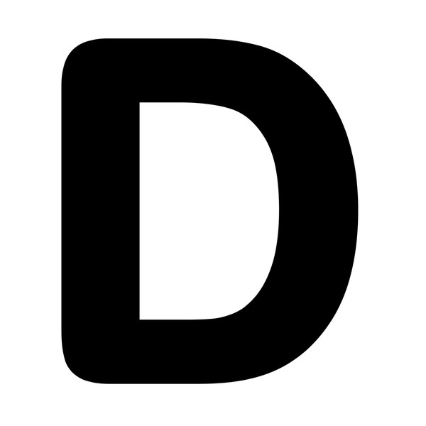 استیکر چوبی مدل حروف انگلیسی کد MDF-M-D