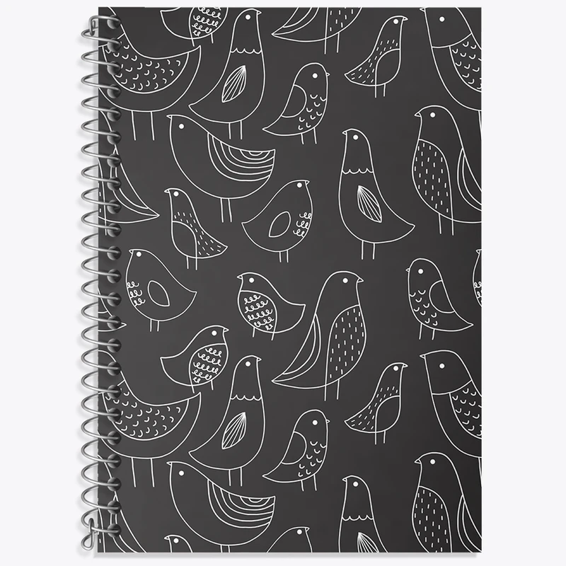 دفتر زبان 50 برگ خندالو مدل دو خط طرح پرنده کد N716