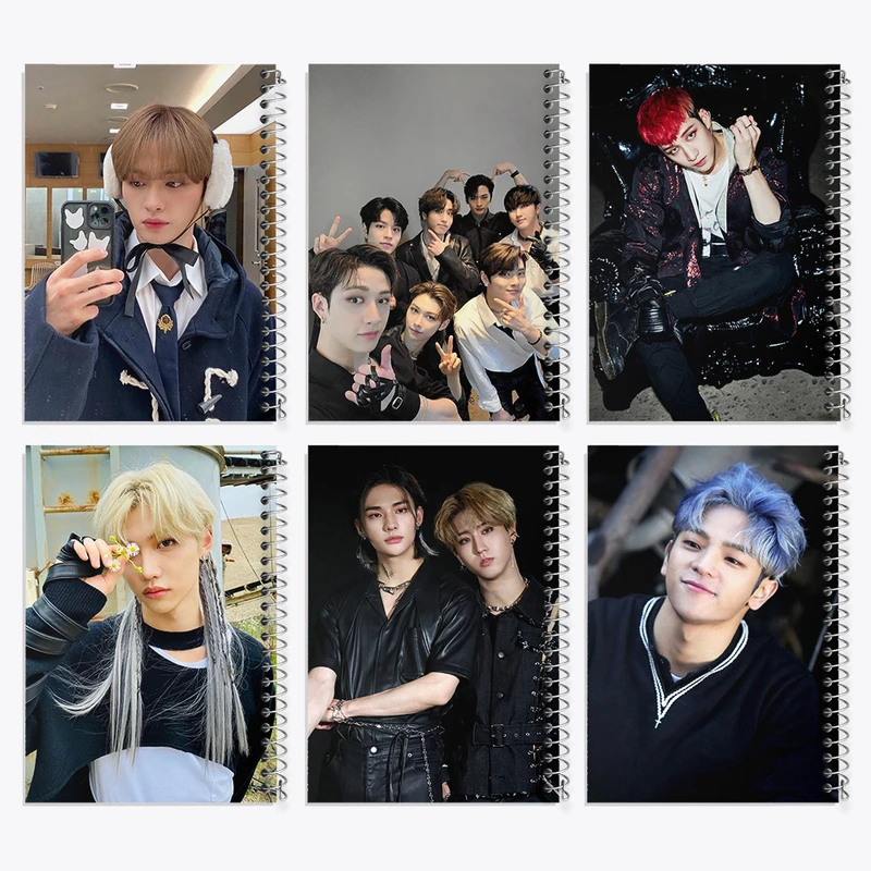 دفتر مشق 50 برگ خندالو طرح استری کیدز (Stray Kids) کد 789 مجموعه 6 عددی