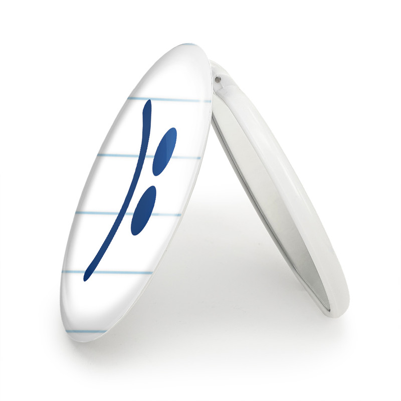 آینه جیبی خندالو طرح :( غمگین مدل تاشو کد 5595