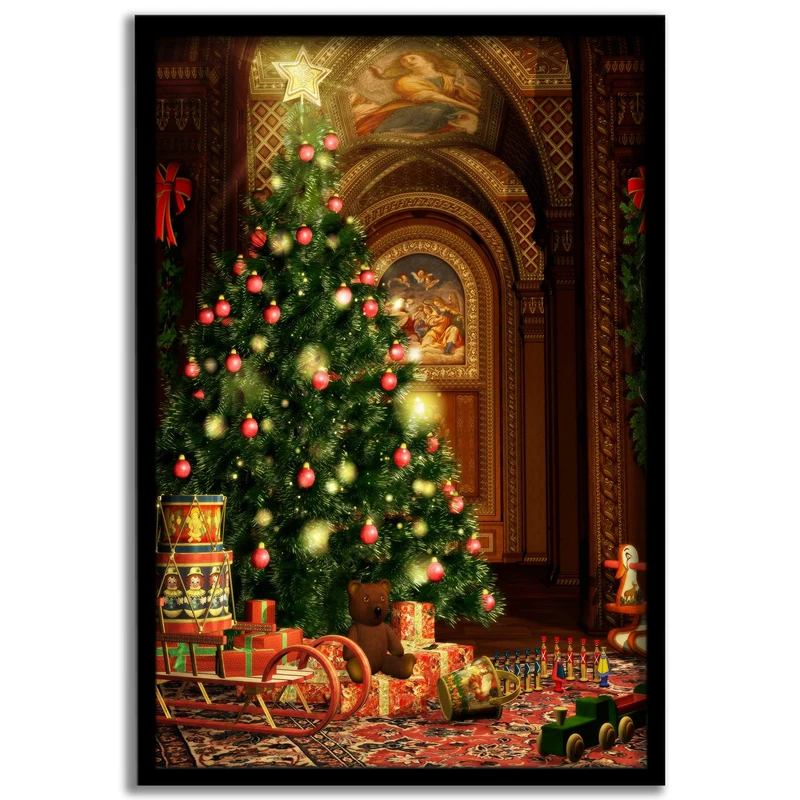 تابلو نوری بکلیت طرح درخت کریسمس مدل لایت باکس B-s27