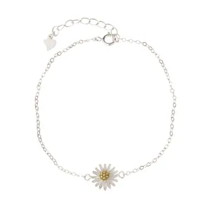 دستبند نقره زنانه گالری شمرون مدل گل مینا کد BNG446S0