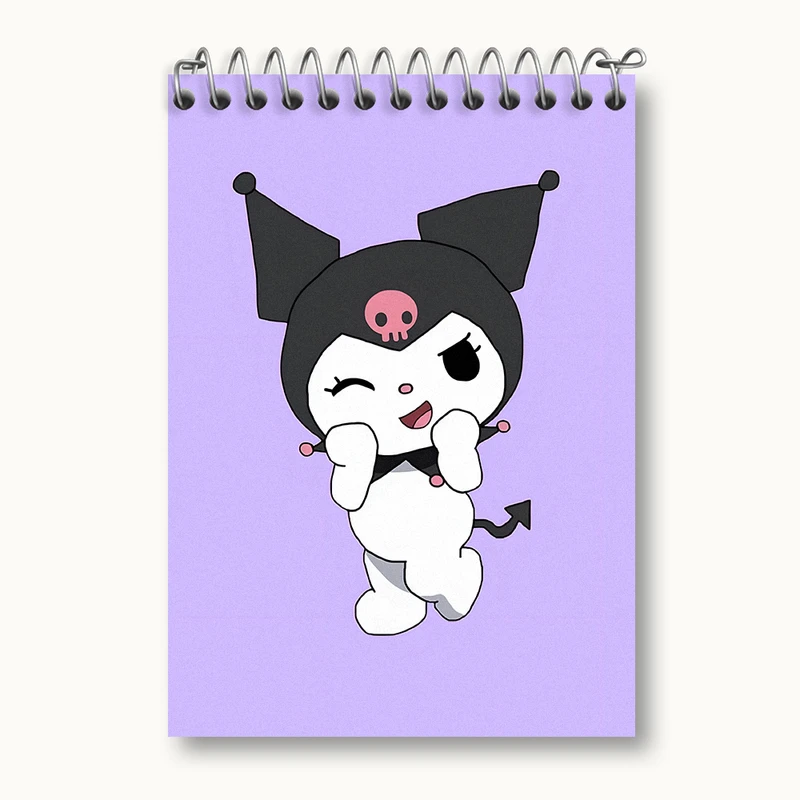 دفتر یادداشت 50 برگ خندالو طرح کرومی (Kuromi) کد N4826