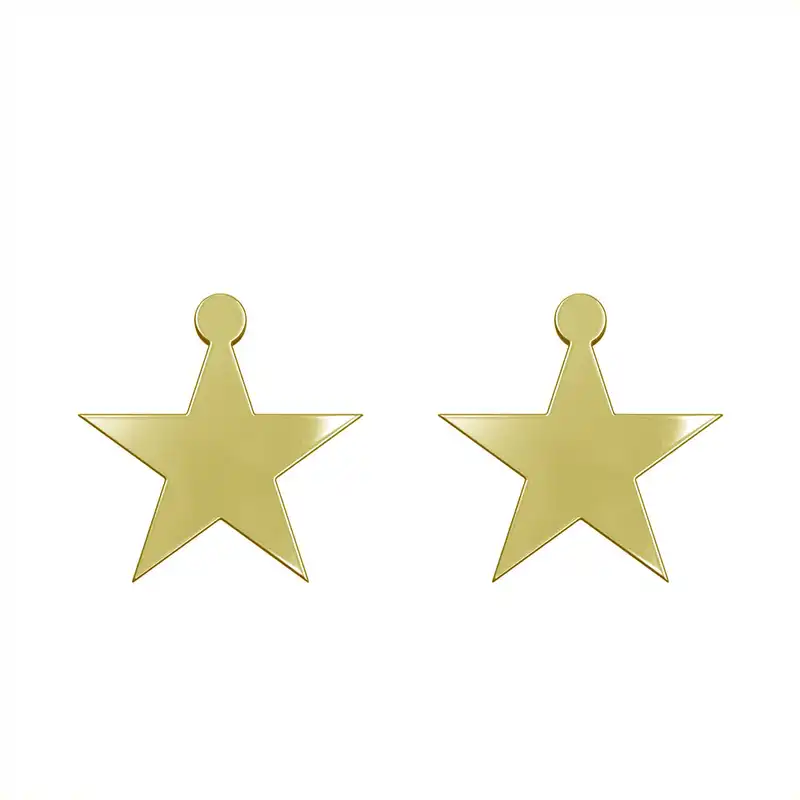 گوشواره طلا 18 عیار زنانه مدوپد مدل ستاره کد GA1-15399