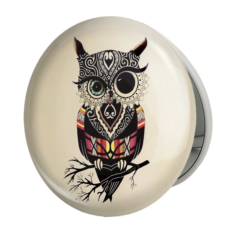 آینه جیبی خندالو طرح جغد مدل تاشو کد 5101 