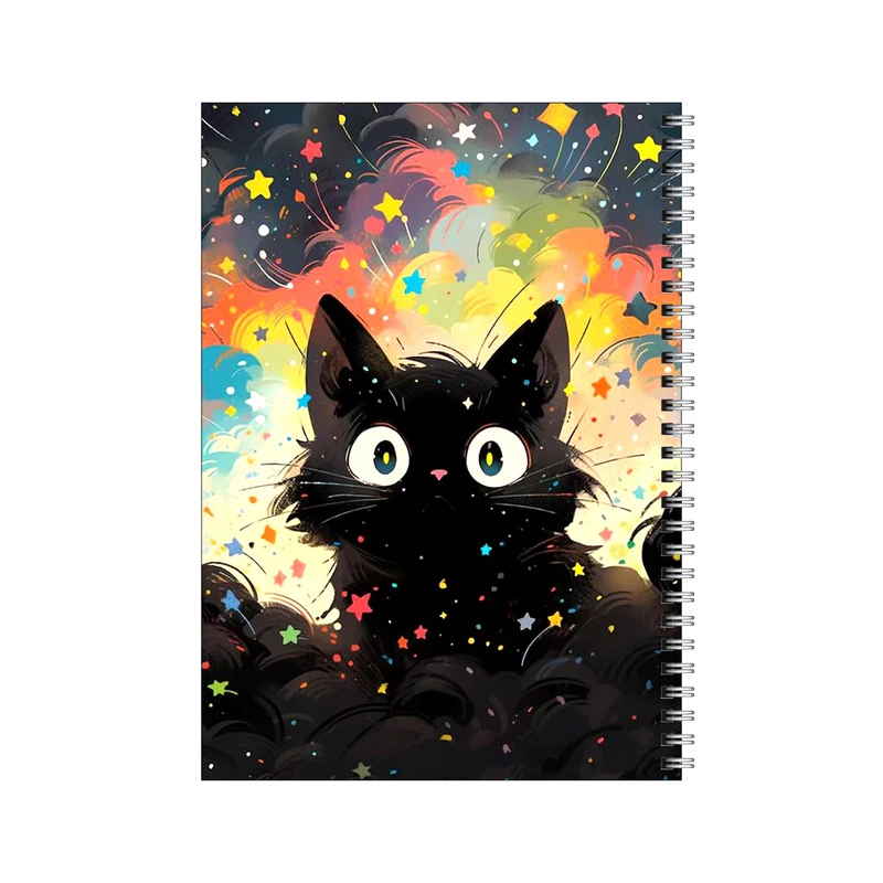 دفتر مشق 80 برگ بامبیلیپ طرح گربه سیاه کد 7619118