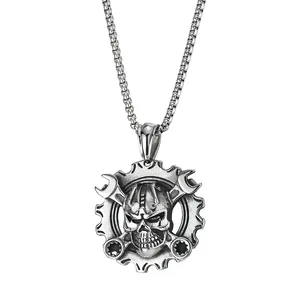 گردنبند مردانه مدل Skull کد A4-B