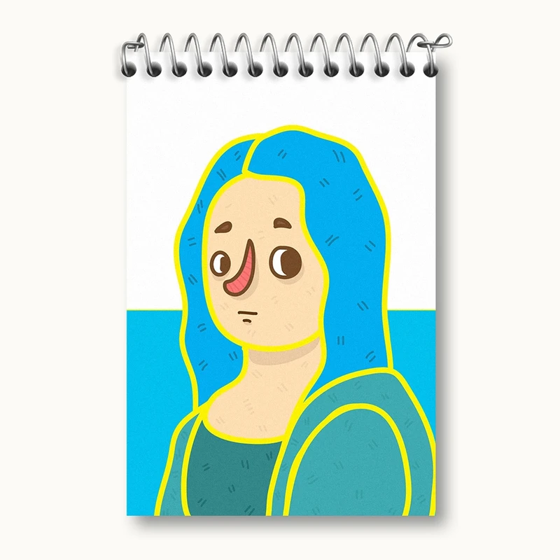 دفتر یادداشت 50 برگ خندالو مدل مونالیزا کد F887