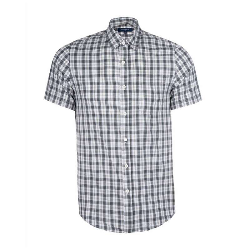 پیراهن آستین کوتاه مردانه جوتی جینز مدل چهارخانه کد 303012