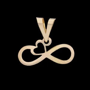 آویز گردنبند طلا 18 عیار زنانه ناریا طرح قلب بینهایت