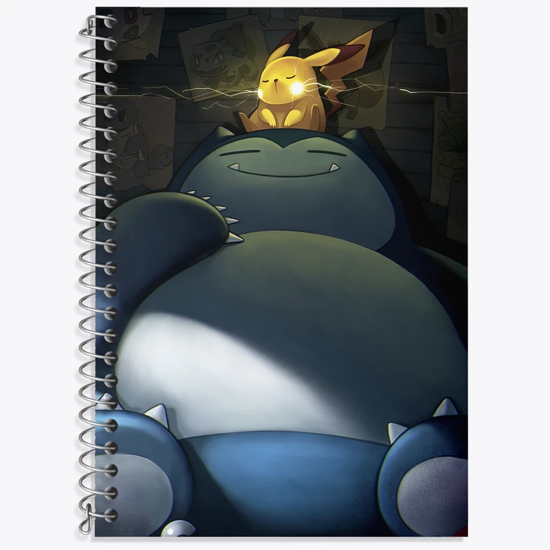 دفتر زبان 50 برگ خندالو مدل سه خط طرح انیمه پوکمون کد N4925