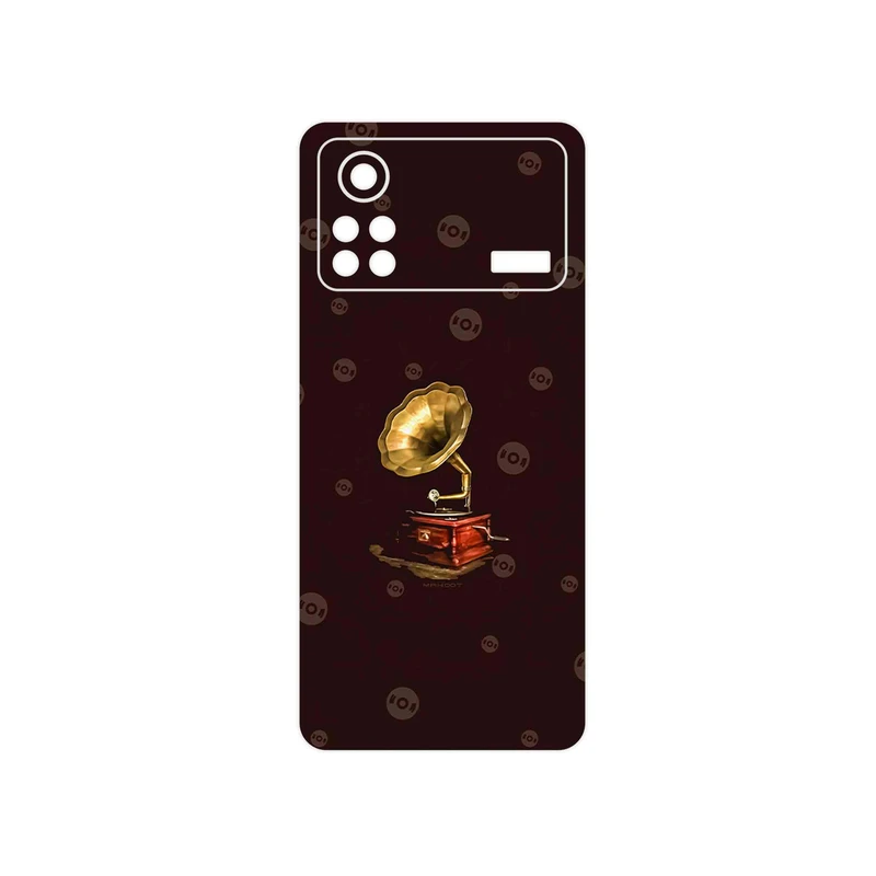 برچسب پوششی ماهوت مدل Gramophone Nostalgia مناسب برای گوشی موبایل شیائومی Poco X4 Pro 5G