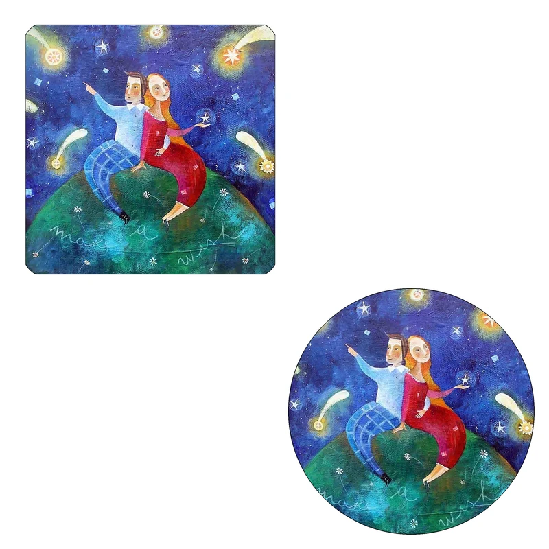 مگنت طرح رویای شبانه کد M1 به همراه زیر لیوانی