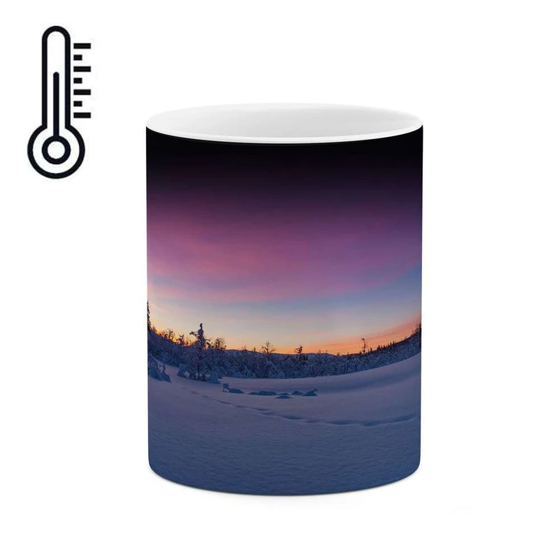 ماگ حرارتی کاکتی مدل منظره برفی کد mgh14971