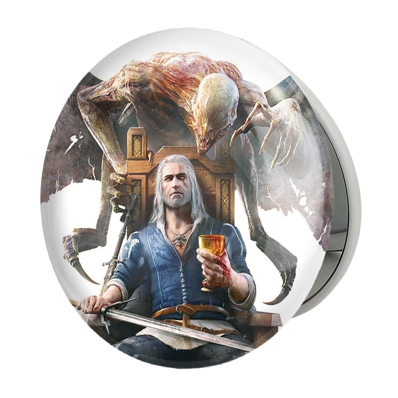آینه جیبی خندالو طرح ویچر The witcher مدل تاشو کد 30937