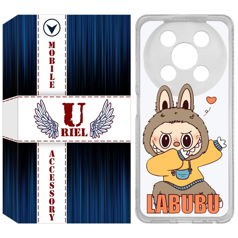 کاور یوریل مدل Clear کد 104 طرح لبوبو Labubu مناسب برای گوشی موبایل وکال V2 / V2 Lite
