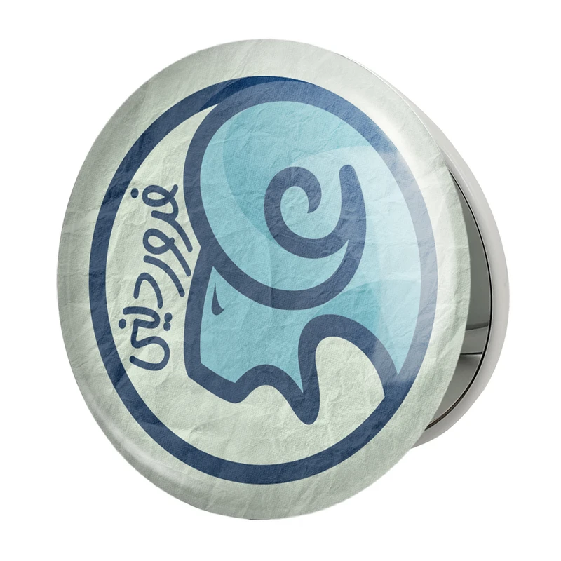 آینه جیبی خندالو طرح ماه تولد فروردینمدل تاشو کد 2357 