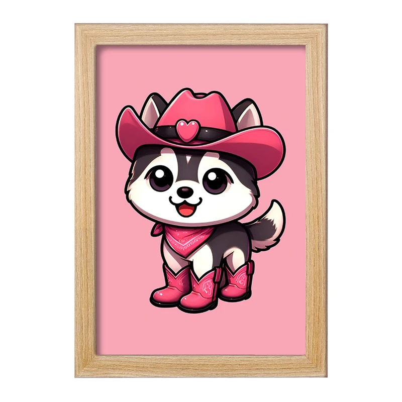 تابلو خندالو مدل سگ بانمک کد F7753