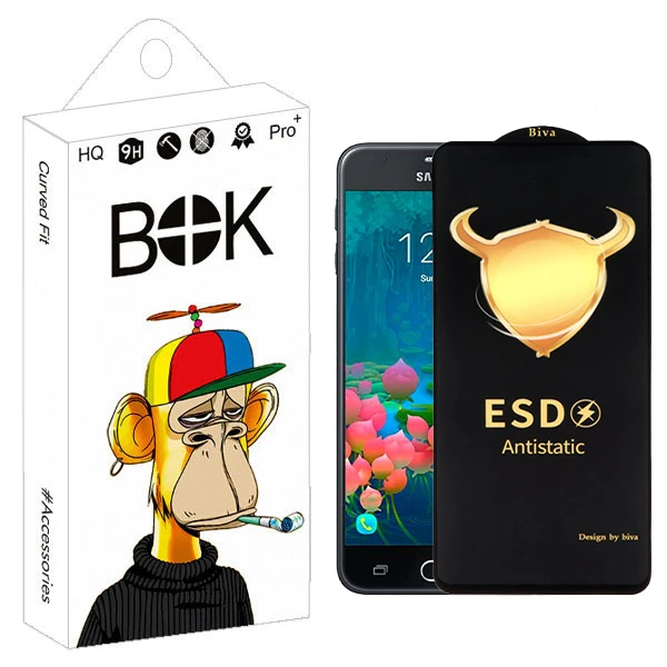 محافظ صفحه نمایش بوک مدل Biva Antistatic View مناسب برای گوشی موبایل سامسونگ Galaxy j5 Prime