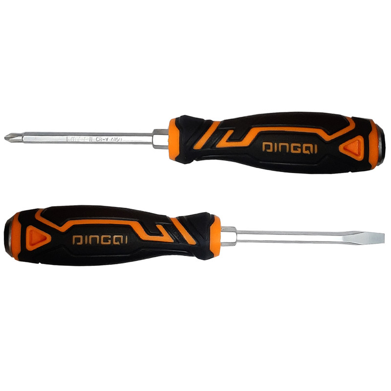 پیچ گوشتی ضربه خور دو سو و چهار سو دینگشی مدل T68-318 بسته 2 عددی