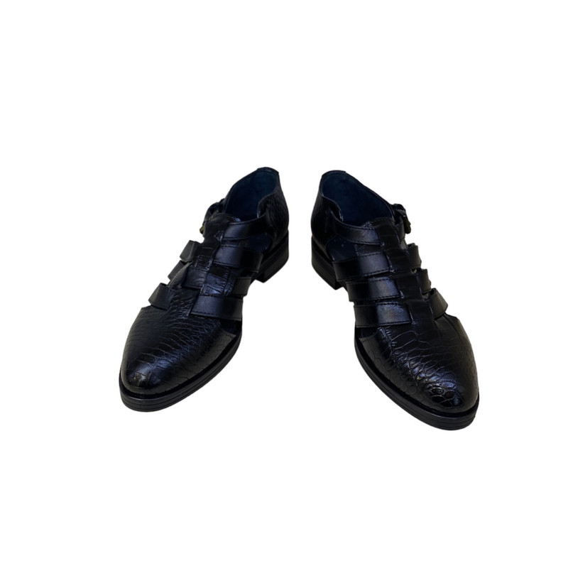 کفش زنانه مدل چرم طبیعی کد 02 رنگ مشکی