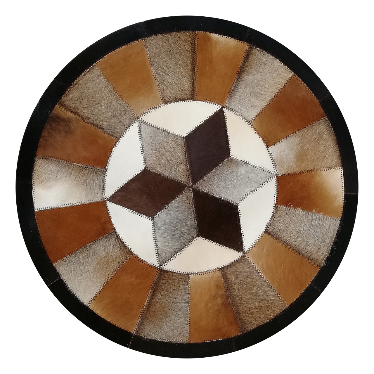 کلاژ فرش پوست و چرم کمالی مدل AD-0123