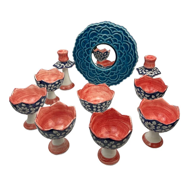 مجموعه ظروف هفت سین 10 پارچه مدل قجری