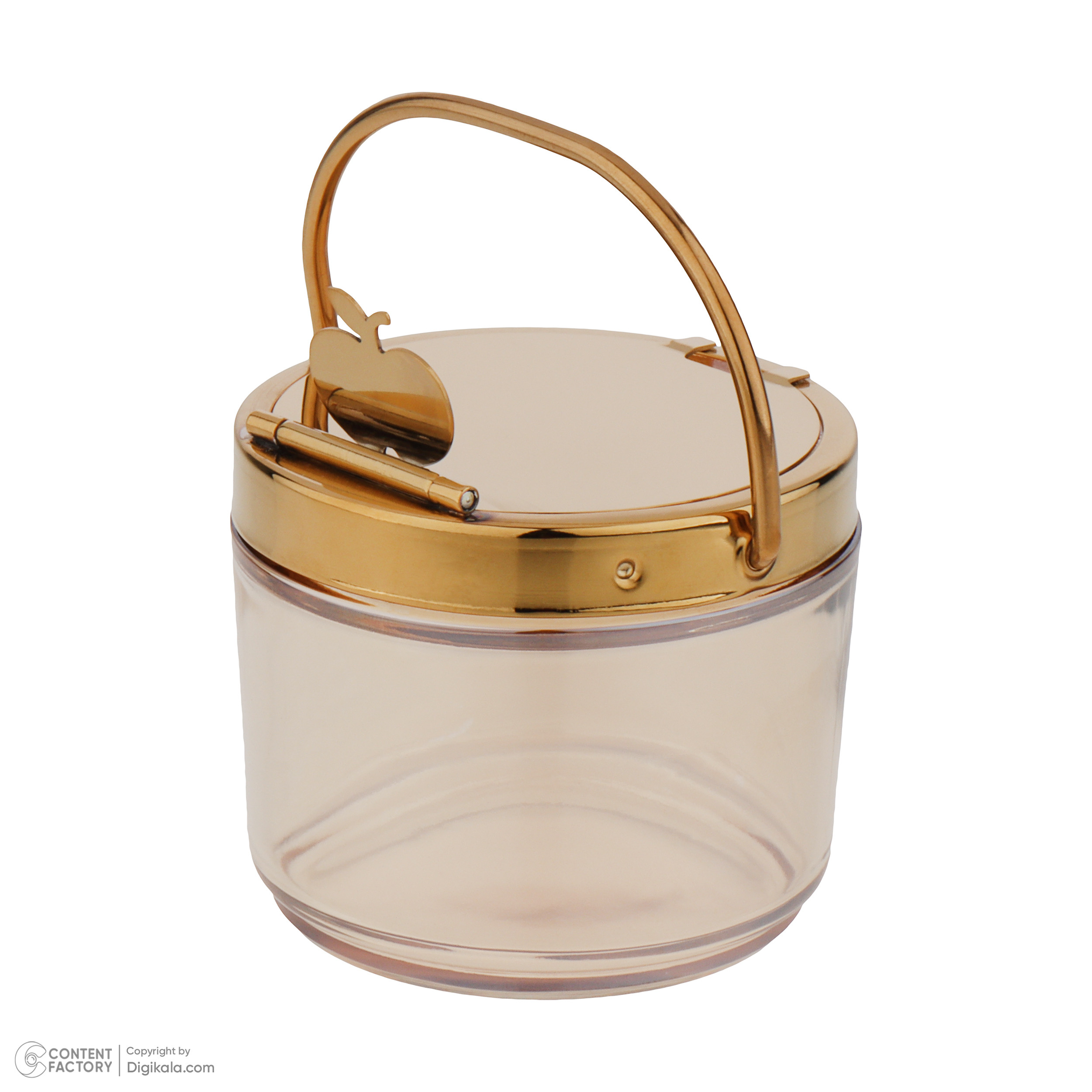 ظرف مربا و عسل مدل شیشه ای با طرح سیب - بدون بازو