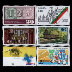 تمبر یادگاری مدل خارجی مجموعه 6 عددی 