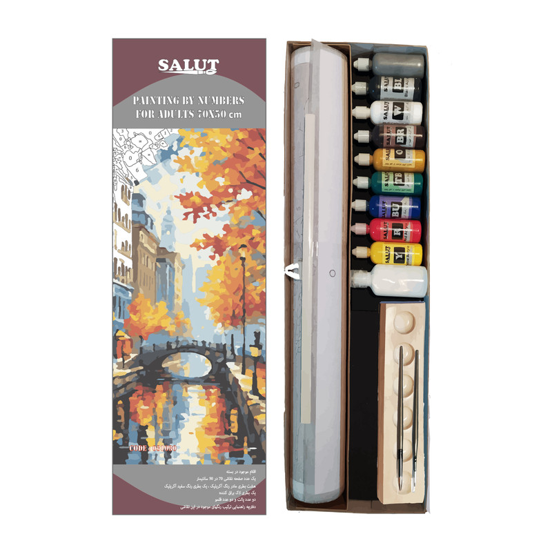 بسته رنگ آمیزی سالوت مدل آکرولیک کد 031030 مجموعه 18 عددی