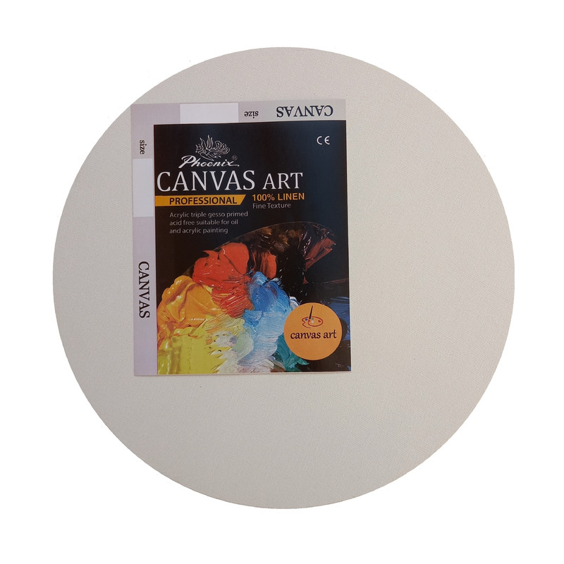 بوم نقاشی دایره کانواس کد Cr_021 سایز 17*17 سانتی متر بسته دو عددی