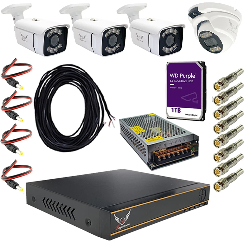 سیستم امنیتی چهار دوربین رایمون مدل 5MP-AHD-HI05