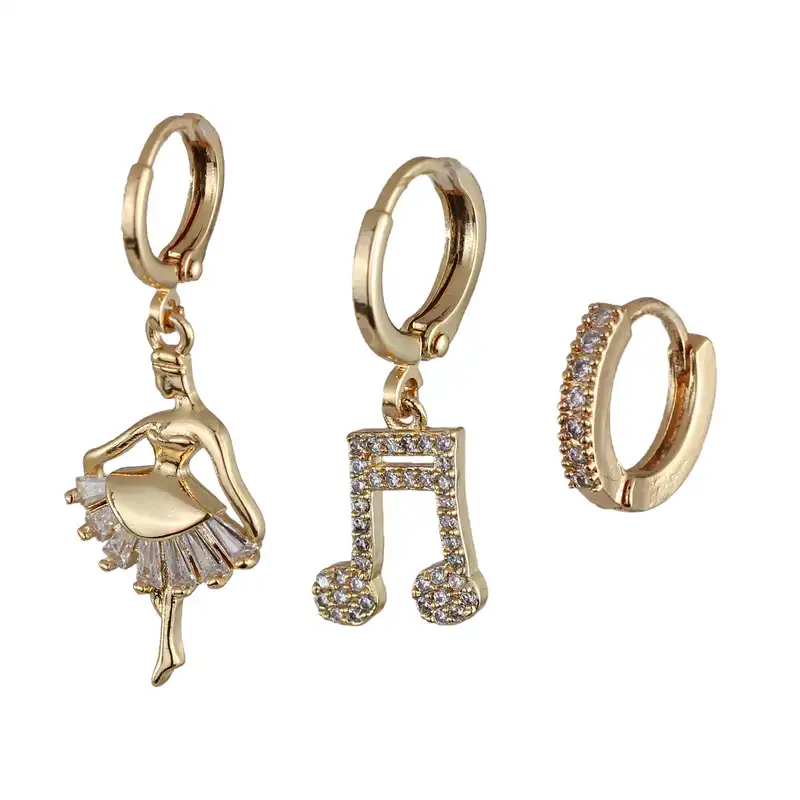 گوشواره زنانه وای اس ایکس مدل ear657 بسته سه عددی