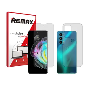 Remax Resistant model transparent screen protector suitable for Motorola Edge 20  mobile phones along with phone back protector