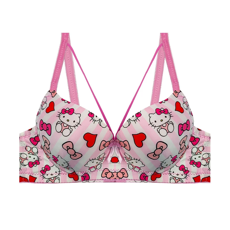 سوتین اسفنجی زنانه آنی لوکس مدل هارنس دار طرح کیتی کد 22222s