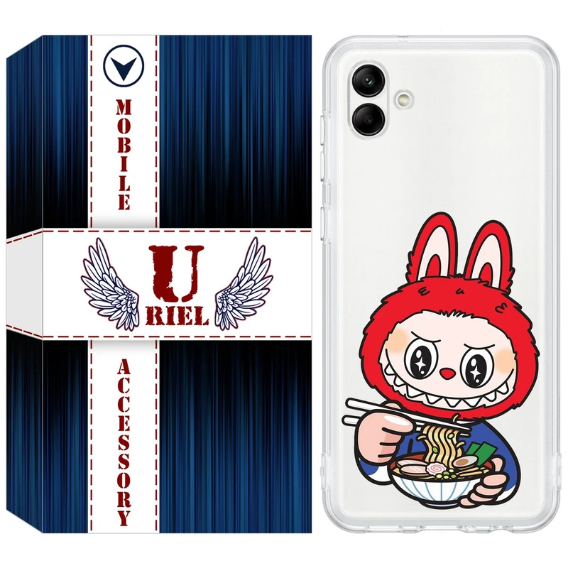 کاور یوریل مدل Clear کد 117 طرح لبوبو Labubu مناسب برای گوشی موبایل سامسونگ Galaxy A04e