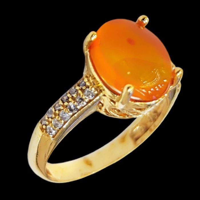 انگشتر زنانه مدل عقیق یمنی کد ۲۲۰۰