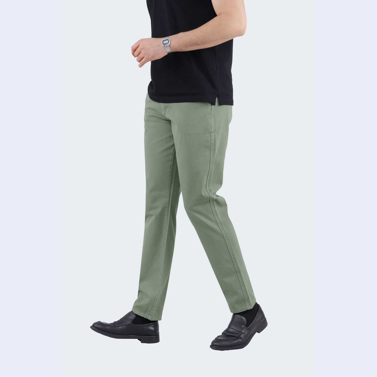 شلوار مردانه پاتن جامه مدل کتان کد 101221020006377 رنگ سبز روشن -  - 3