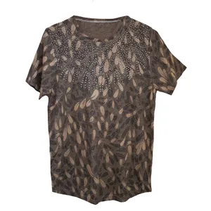 بلوز آستین کوتاه زنانه مدل نگین دار