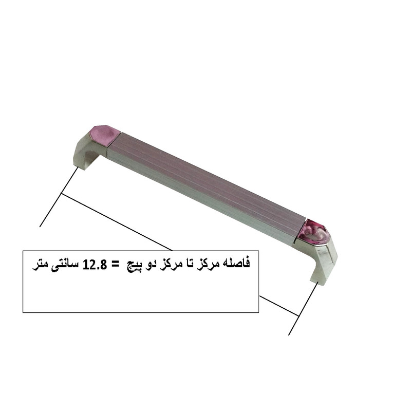 دستگیره کابینت و کمد مدل میله ای کد A128 بسته 5 عددی