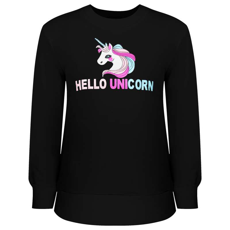 سویشرت زنانه طرح یونیکورن مدل 048